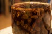 Kvass from birch sap with raisins