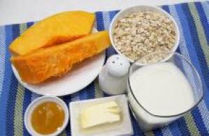 Resep: Oatmeal - dengan labu, untuk menurunkan berat badan Bubur oatmeal dengan labu untuk bayi