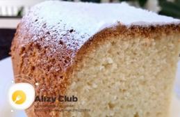 A simple kefir cake in the oven